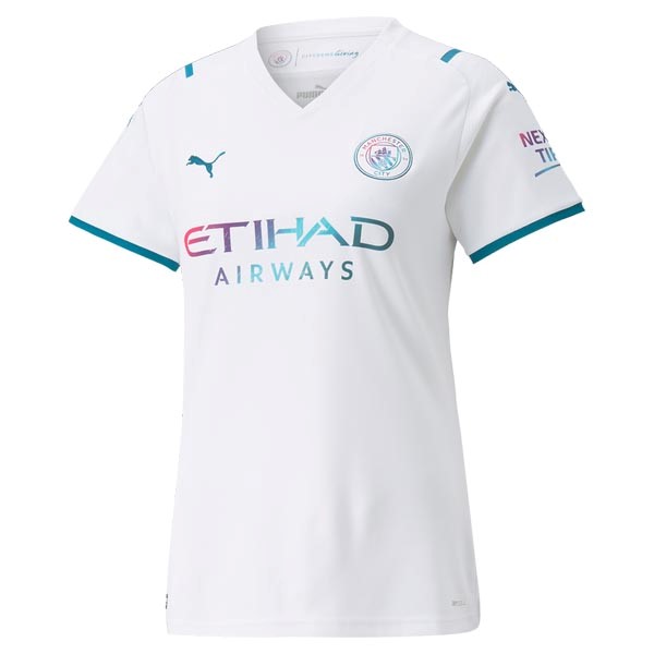 Camiseta Manchester City Replica Segunda Ropa Mujer 2021/22